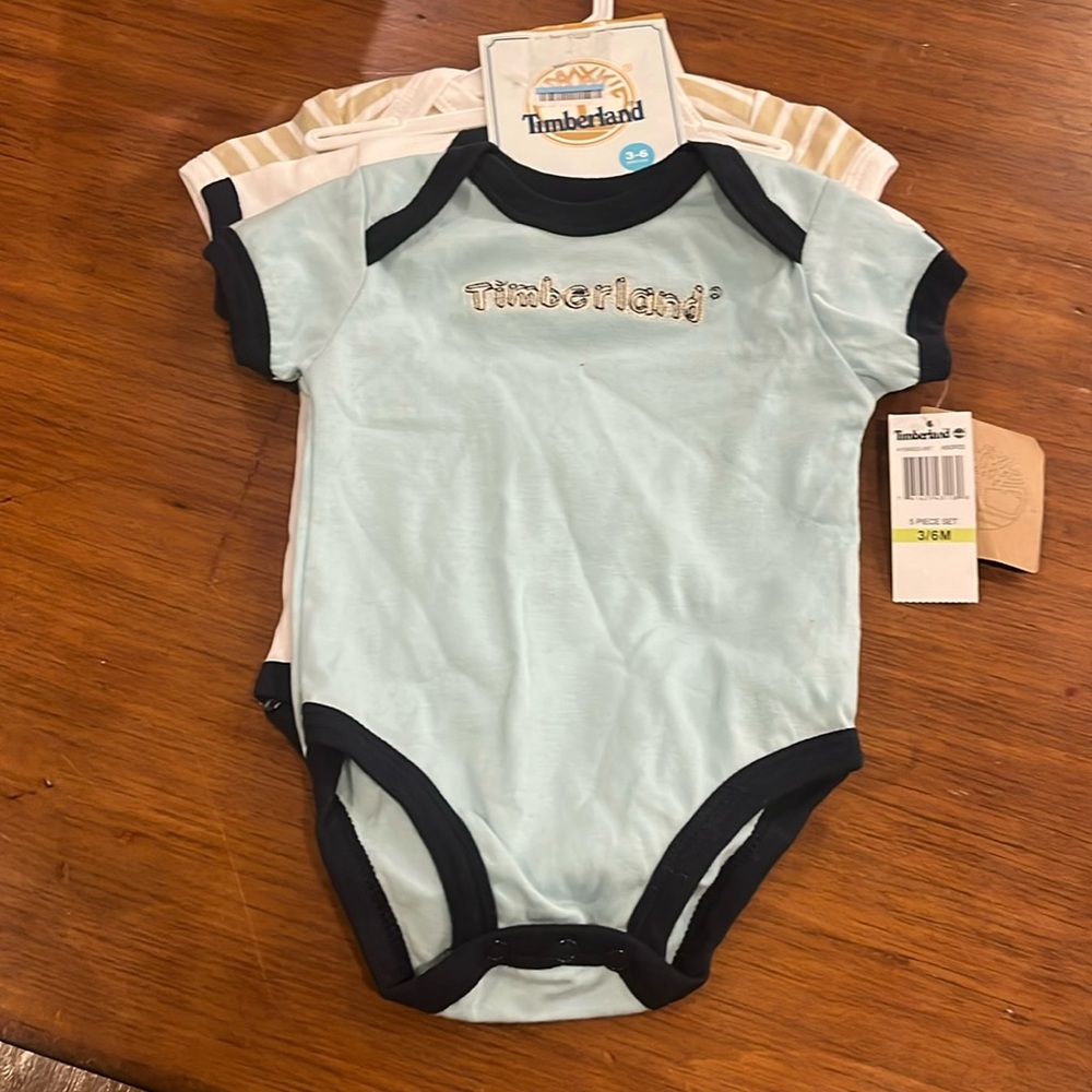 Timberland Bodysuit X 3 one piece Infant Baby Boys Girls 3-6 Months